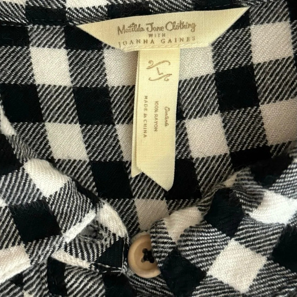 Matilda Jane x Joanna Gaines | Dreams Womens Tunic Black White Check - Picture 8 of 9
